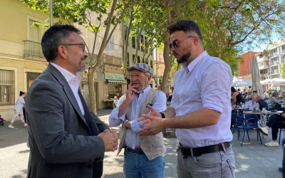 Gabriel Fernàndez i Gabriel Rufián aquest matí | Helena Molist